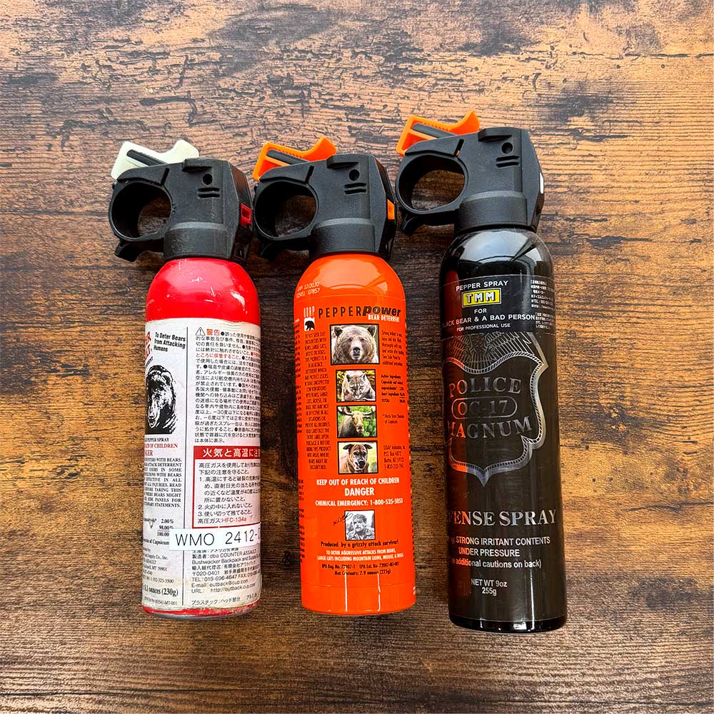 熊撃退スプレーも！